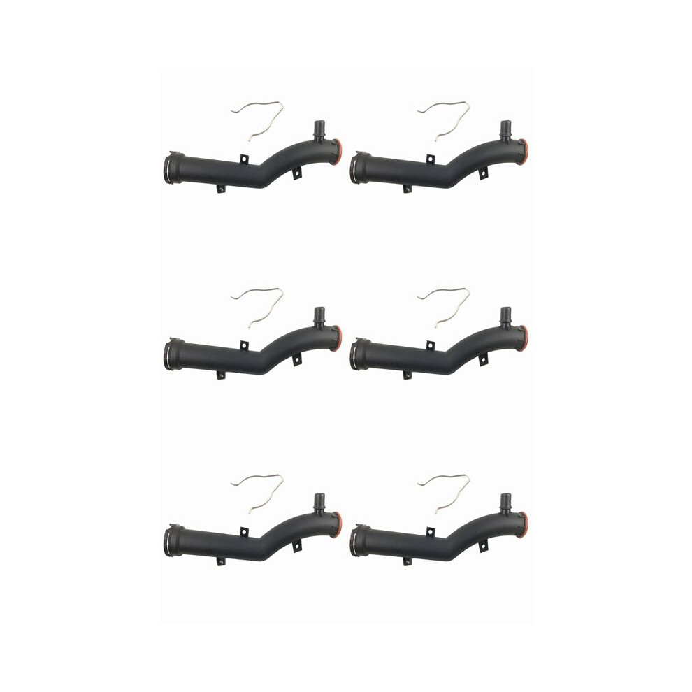 6X 9800661880 1351Vf Engine Coolant Water Hose With Metal Clip Lock For C4 207 308 6031353682777