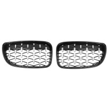 Fronthuv Stötfångargrill för 1-Serie E87 E88 128i 135i 2008-2011 ,51137166439 51137166440 Svart&Chrome