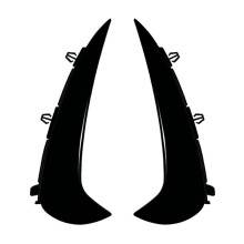 For GLC Class X254 AMG 2023 2024 Rear Bumper Trim Lip Spoiler Canards Fins, Black