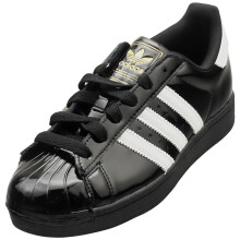 (38 2/3) Adidas Superstar II Damen Fashion Sneaker Schwarz Wei?