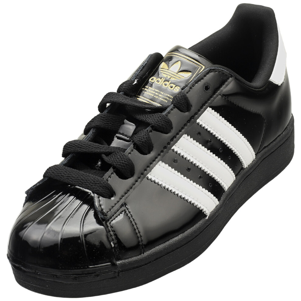 Adidas Superstar Ii Womens Fashion Trainers In Black White - 7.5 Uk White,Black
