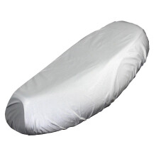 Funda de asiento de moto, plateada, talla M, impermeable, resistente a la polvo y a la luz solar