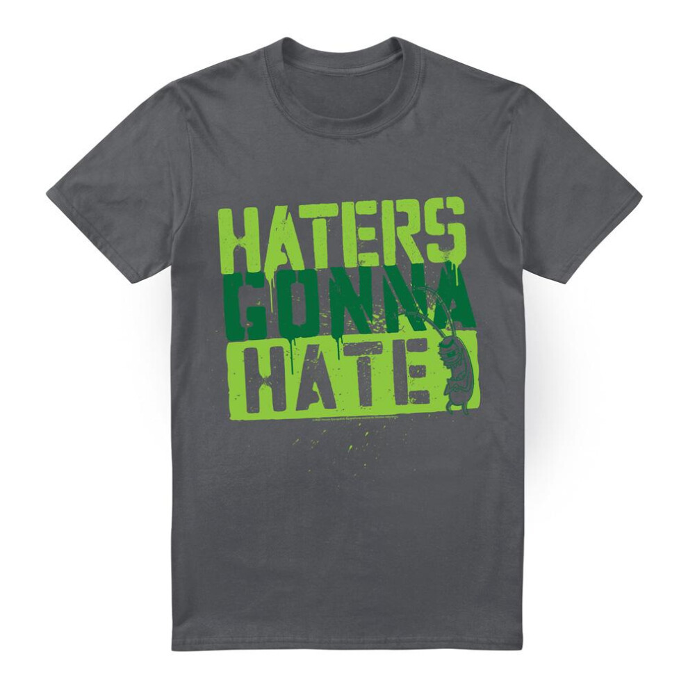 Spongebob Squarepants (Xl, Charcoal) Mens Haters Gonna Hate T-Shirt Multicoloured