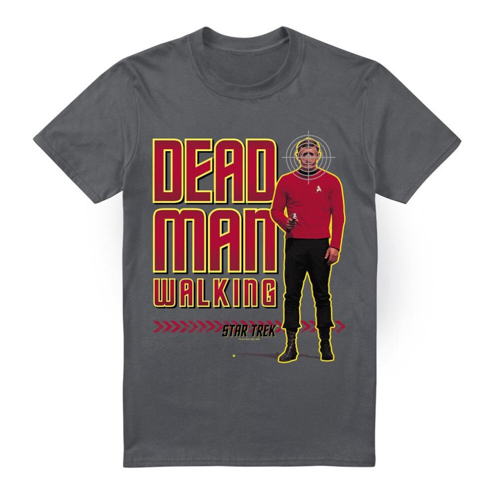Star Trek (S, Charcoal) Mens Dead Man Walking T-Shirt Multicoloured