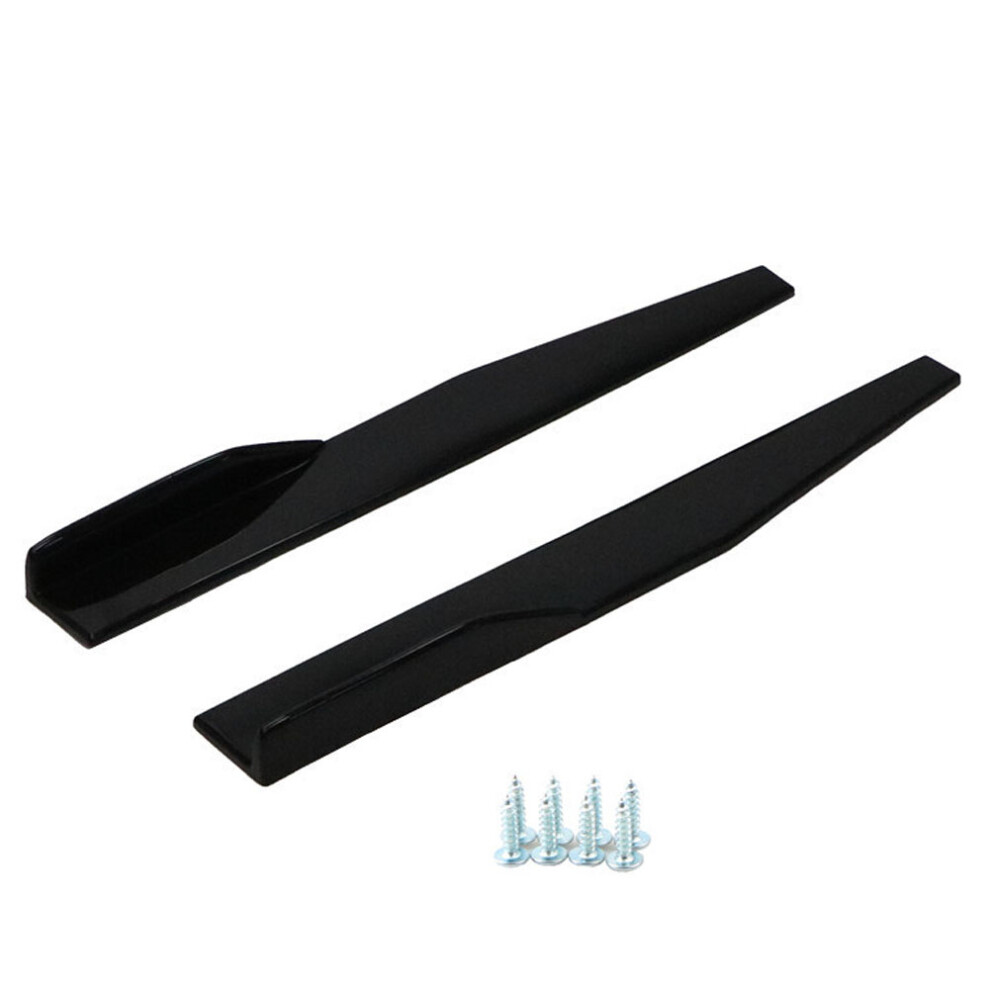 Side Skirt Protection For Car Exterior Upgrade, Glossy Finish Sporty Aesthetic Transformation Aerodynamic Enhancement Universal Fitment 74.5Cm F Black 9177303917692