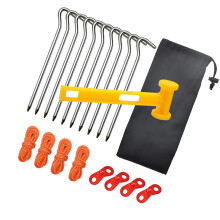 Heavy Duty Tent Stakes and Ground Anchors for Camping, WindResistant Aluminum Pegs for Outdoor Gear