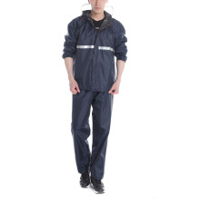Aufteilbare Jacke- und Hosen-Set Navy Blau PVC Wasserdichte Regenjacke XXL für Herren und Damen