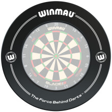 WINMAU Printed Black Dartboard Surround, one size