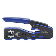 RJ45 Network Cable Tester Kit with Crimper, Stripper & Cutter, Alloy Steel