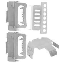 Upgrade-Teile für RC-Cars, RC-Chassis-Schutzset mit Edelstahl-Unterfahrschutzplatten, umfassende Abdeckung und Frontschutz, exquisit