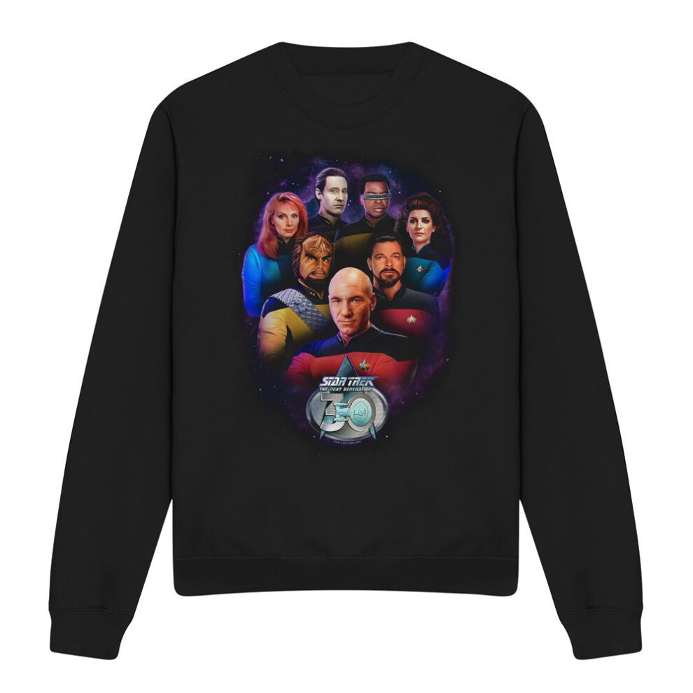 Star Trek (Xxl, ) Unisex Adult 30 Crew Sweatshirt Black