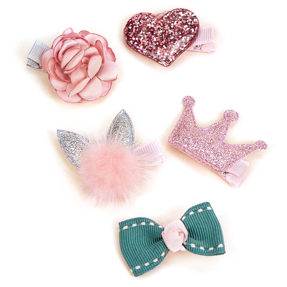 Small Dog Hair Clips Variety Patterns Safe Portable Pet Grooming Accessories