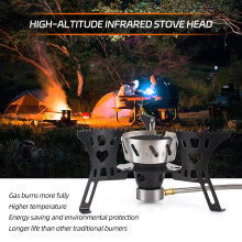 Portable Infrared Gas Stove for Outdoor Camping Hiking Lightweight & Foldable