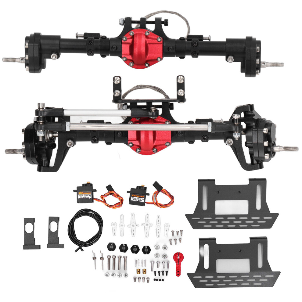 Front Rear Axle Upgrade Set With Exquisite Workmanship Featuring Cnc Precision Machined Components And Anodized Coating For Scx10ii Rc Crawlers 9049227897148