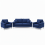 Blue Sofa Set 1 Two Seater Sofa and 2 Single Sofas 1