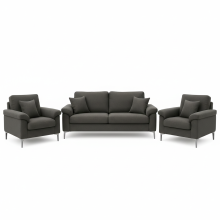 Grey Sofa Set 1 Two Seater Sofa and 2 Single sofas