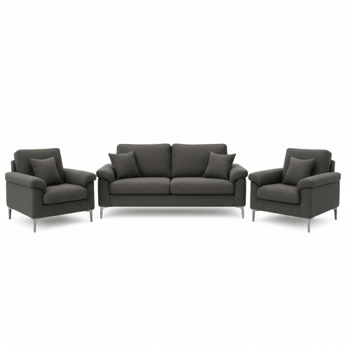 Grey Sofa Set 1 Two Seater Sofa and 2 Single sofas