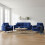 Blue Sofa Set 1 Two Seater Sofa and 2 Single Sofas 3