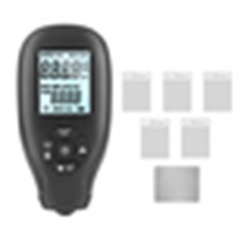 Digital Coating Thickness Gauge with LCD Backlight, Automatic Substrate Recognition for Cars, Black