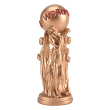 Die "World Is Your"-Statue, TrophäE für BüRo, Heimdekoration, Geburtstag, Abschlussfeier, Harzstatue