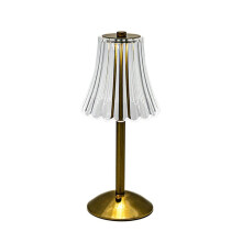 Lampe de Table DéCorative en Cristal LED 800MAh Veilleuse à AtmosphèRe Rechargeable 3 Niveaux de Luminosité pour Restaurant Café