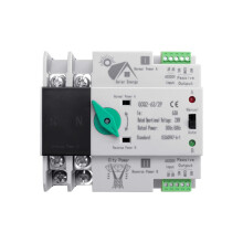 Interruptor de TransferêNcia AutomáTica ATS de Energia Solar Fotovoltaica Trilho Din 2P 63A AC220V ATS Sistema Fotovoltaico Energia para Energia da