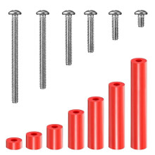 195-Teiliges Steckdosen-Verlängerungsset, 105 Steckdosen-Abstandshalter und 90 Stück 6-32-Gewinde Flach für Haushalt und Industrie