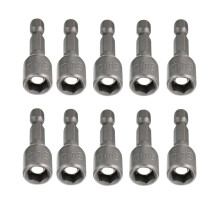 5/16 inch Magnetic Nut Driver Bit Set 10pcs, 8mm Hex Nut Setter for Drill, Chrome Vanadium