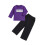 (5-6 Years, Dark Purple) Στολή νήπια με κέντημα αράχνης και φούτερ μακρυμάνικο 1