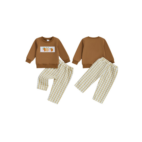(12-18 Months, Brown) Ρούχα για νήπια 2 τεμάχια. 1