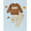 (12-18 Months, Brown) Ρούχα για νήπια 2 τεμάχια. 6