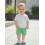 (6-12 Months, White) Καλοκαιρινή στολή για καρό σορτς 4
