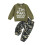 (2-3 Years, Army Green) Conjunto de 2 de otoño. 1