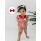 (0-3 Months, Red) Completo estivo per 2 pezzi. 7