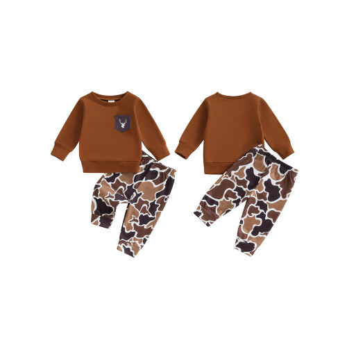 (18-24 Months, Dark Khaki) Φθινοπωρινή μπλούζα με για νήπια 1