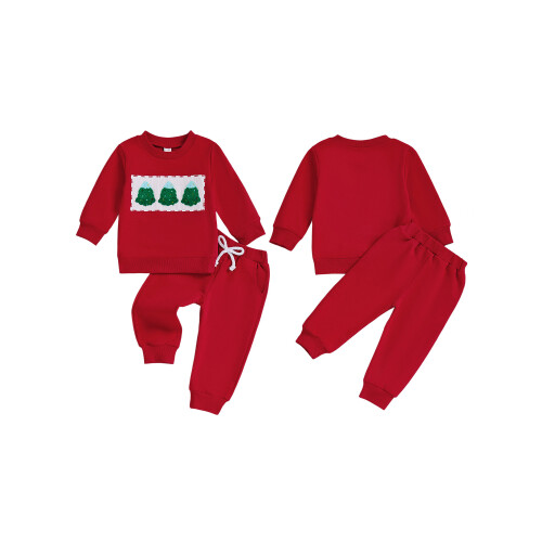 (2-3 Years, Red) Vánoční oblečení pro elastickým pasem 1