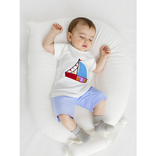 (12-18 Months, White) Σετ σορτς για 2 τεμάχια 2