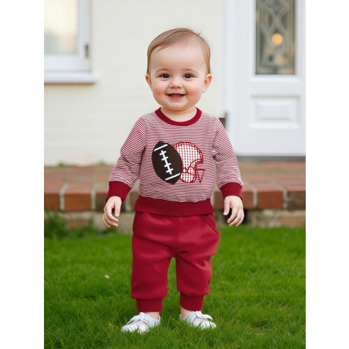 (6-12 Months, Red) Φθινοπωρινά ρούχα για πουλόβερ, παντελόνι 2