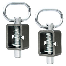 Heavy Duty Spring Latch Lock for Trailer Gate Ramp, WeldOn Secure Steel Design, Pack of 2
