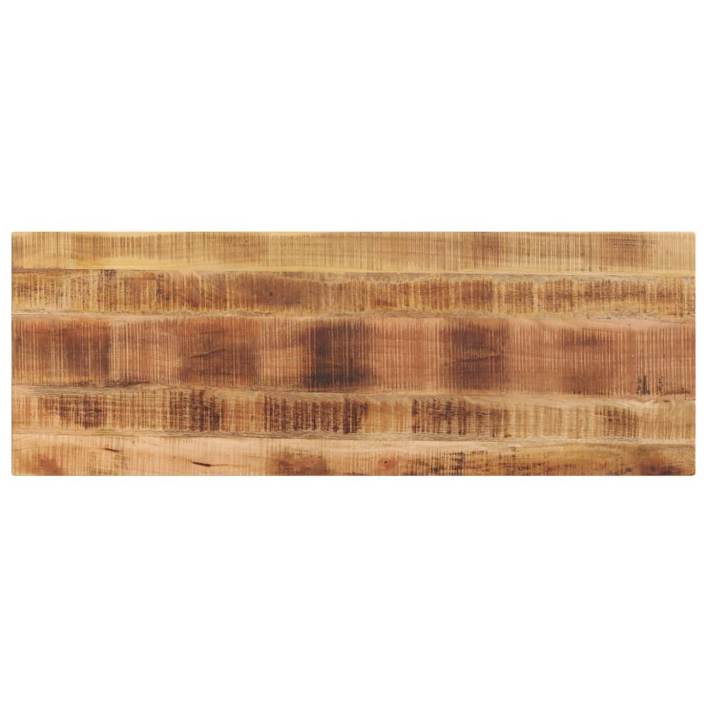Vidaxl (Rough Mango Wood(Natural), 140 X 50 Cm) Table Top Replacement Board Dining Table Top Rectangular Solid Wood