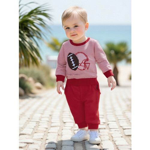 (3-6 Months, Red) Φθινοπωρινά ρούχα για πουλόβερ, παντελόνι 2