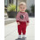 (18-24 Months, Red) Φθινοπωρινά ρούχα για πουλόβερ, παντελόνι 3