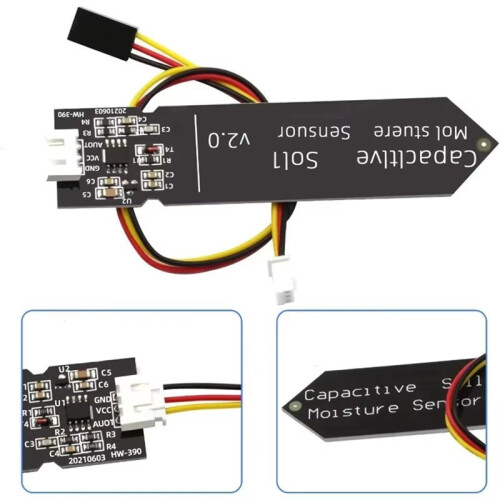 10PCS Capacitive Soil Moisture Sensor Module Corrosion Resistant 3.3-5.5V for  Moisture Detection Garden Watering