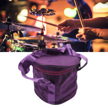 Portable 10in Singing Bowl Bag Dual Zipper Design Pure Purple