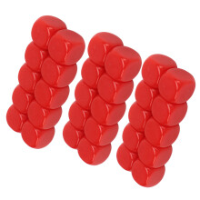 Ensemble de 30 dés en plastique rouge de 16 mm pour jeux, mathématiques et loisirs DIY