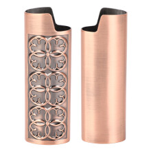 Étui de briquet gravé 8 cm 3,1 po bronze antique