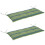 Outsunny Outsunny 2 Pieces Replacement Cushions for Garden Bench, with Strips, Green 2