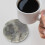 Dessous de verre en quartz gris cristal isolant 15