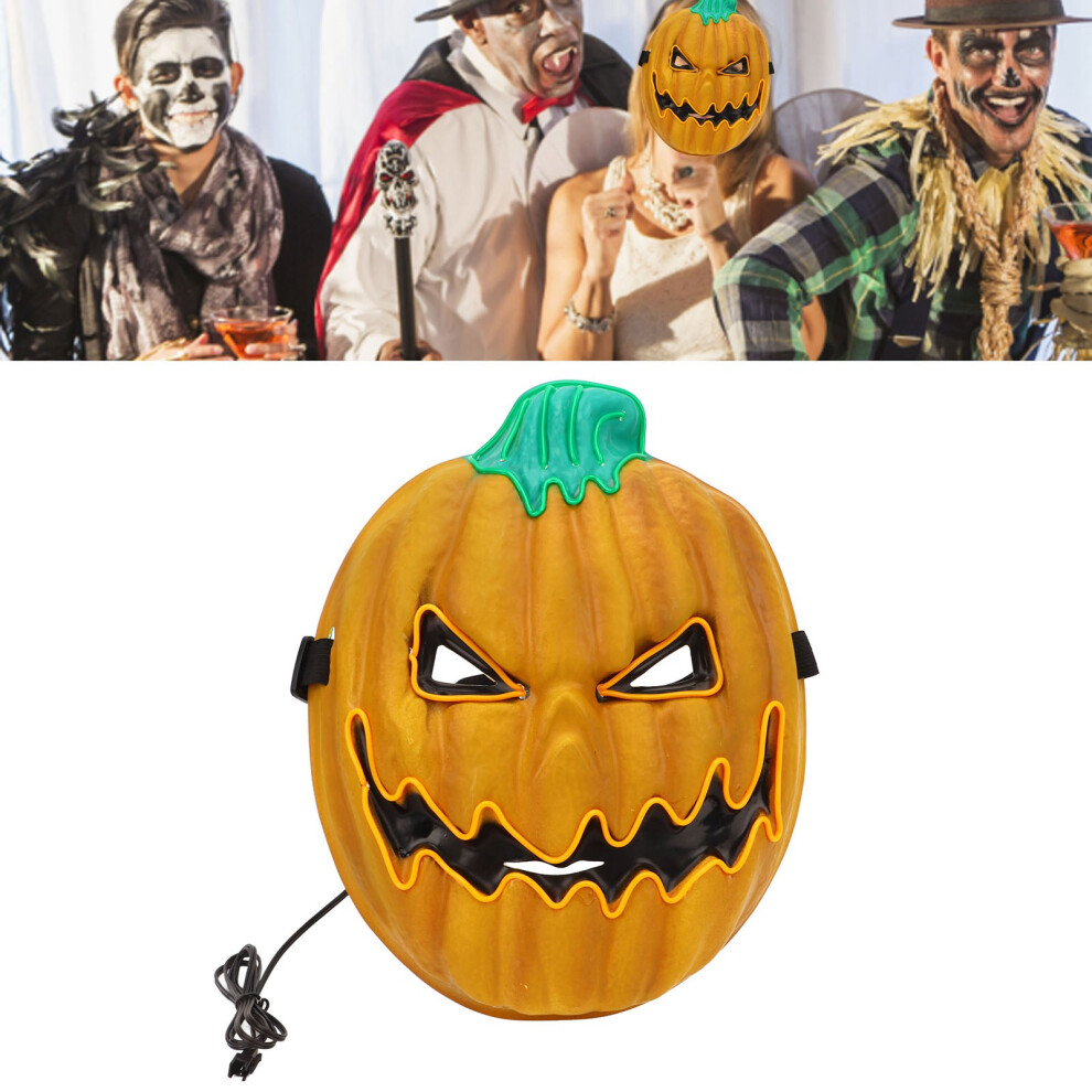 Halloween Pumpkin Face Mask LED Modes Safe Materials For All Ages
