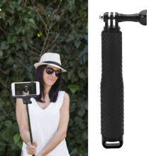 9 Inch Aluminum Alloy Selfie Stick for Action Cameras & Phones Black